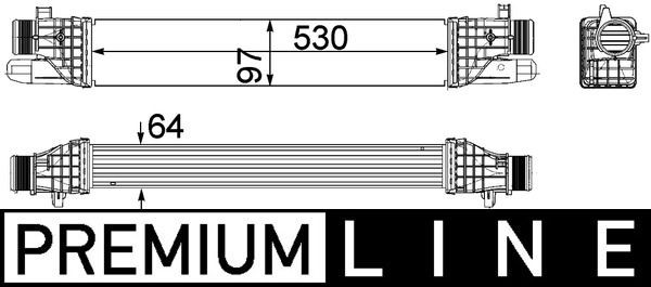 Intercooler MAHLE CI 257 000P MAHLE CI 257 000P: Radiator intercooler Alfa Romeo GIULIETTA 2020