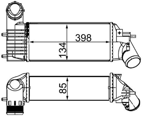 MAHLE Chladič plniaceho vzduchu CI 26 000S Chladič plniaceho vzduchu MAHLE SAXO CI 26 000S lacné
