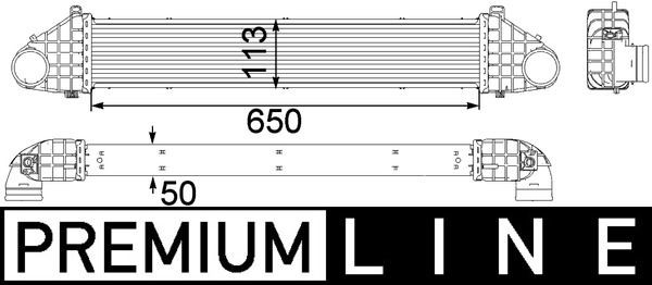 MAHLE Chladič plniaceho vzduchu CI 260 000P Intercooler MAHLE Volvo 340-360 CI 260 000P