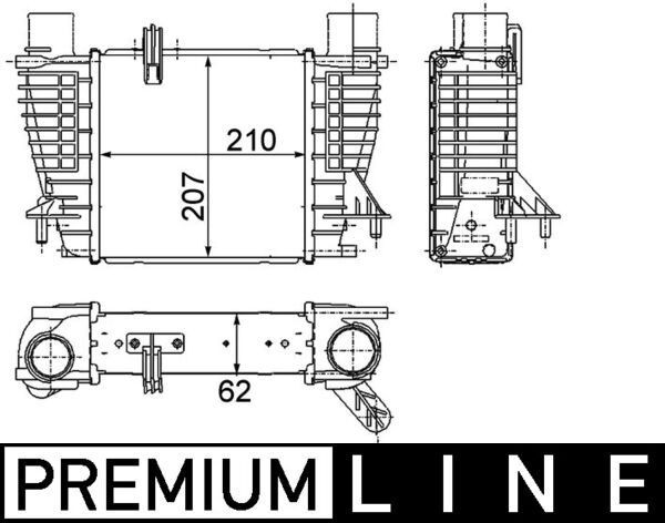 MAHLE Chladič plniaceho vzduchu CI 264 000P MAHLE CI 264 000P Chladič plniaceho vzduchu Nissan NV200 Van lacné