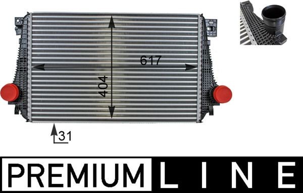 Intercooler MAHLE CI 27 000P MAHLE CI 27 000P Intercooler Volkswagen AMAROK 2015