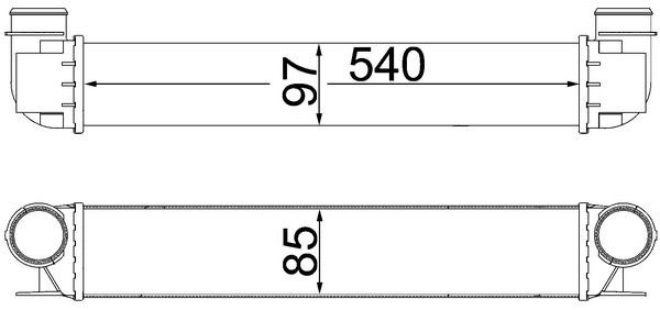 MAHLE Intercooler CI 338 000S MAHLE CI338000S Ladeluftkøler Lincoln AVIATOR originale