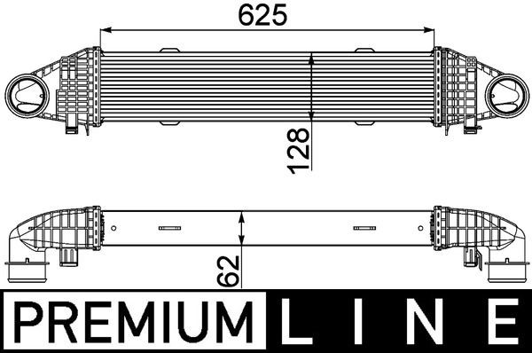 MAHLE Intercooler CI 358 000P MAHLE CI 358 000P originais Radiador do ar de sobrealimentação DAIHATSU MOVE preço