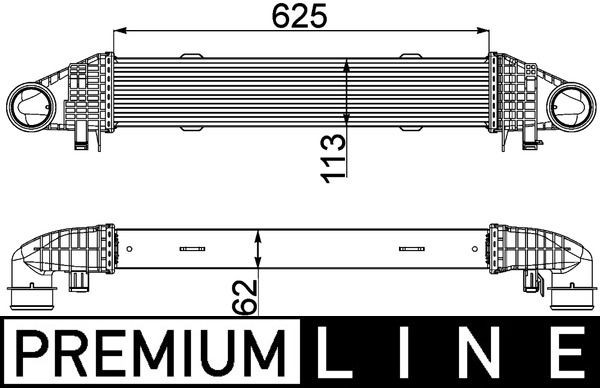 Ιντερκούλερ MAHLE CI 359 000P MAHLE CI 359 000P Ψυγείο αέρα υπερπλήρωσης Mercedes-Benz C-class 2002