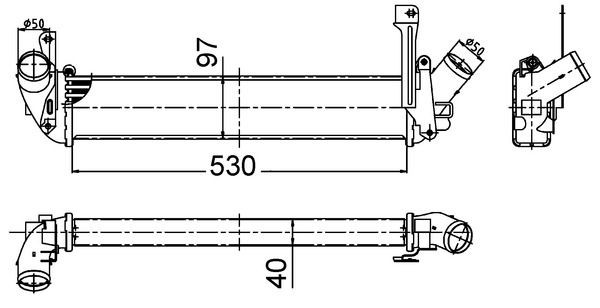 MAHLE Ιντερκούλερ CI 506 000S Ιντερκούλερ MAHLE Nissan MURANO CI 506 000S