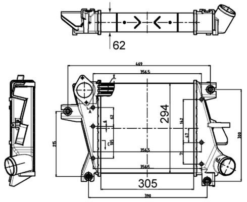 MAHLE Intercooler CI 507 000S CI 507 000S Échangeur NISSAN LEAF MAHLE