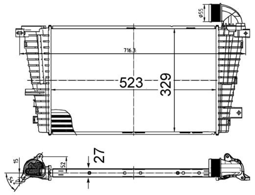MAHLE Interkūlers CI 513 000S MAHLE CI 513 000S orģinālās Interkūlers Astra H A04 cena