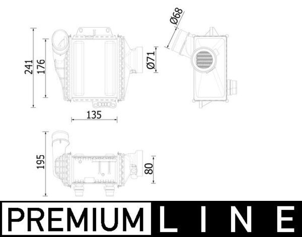 MAHLE Interkūlers CI 539 000P MAHLE CI 539 000P Interkūlers Mercedes A205 par izdevīgu cenu