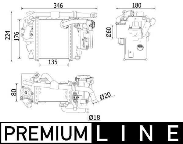 MAHLE Interkūlers CI 540 000P MAHLE CI 540 000P Interkūlers Mercedes A205 par izdevīgu cenu