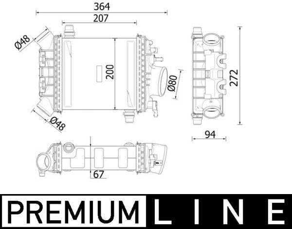 MAHLE Interkūlers CI 547 000P MAHLE CI 547 000P Interkūlers Mercedes A205 orģinālās cena