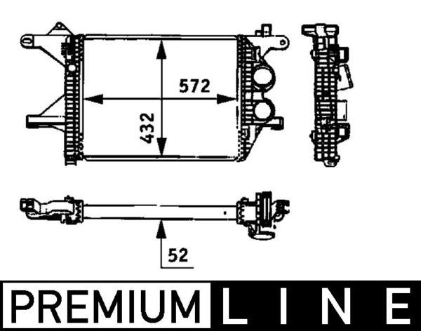 MAHLE Intercooler CI 94 000P MAHLE CI94000P Intercooler Ssangyong Rexton II prijs