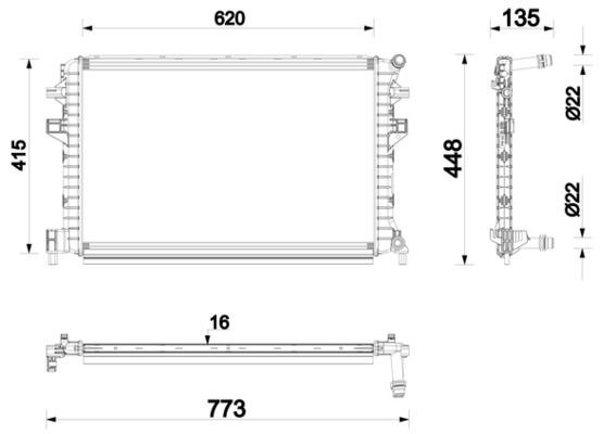 MAHLE Radiateur basse température, intercooler CIR 34 000P CIR 34 000P Échangeur air MAHLE SEAT ATECA