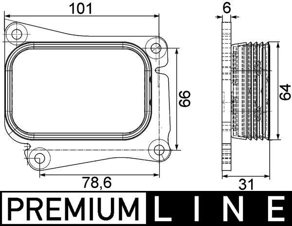 MAHLE Ψυγείο λαδιού, λάδι κινητήρα CLC 111 000P Ψυγείο λαδιού MAHLE Alfa Romeo 75 CLC 111 000P