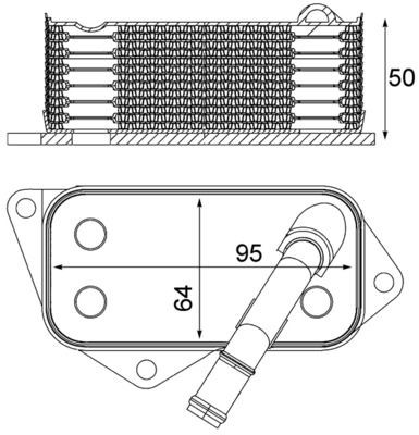 MAHLE Eļļas radiators, Motoreļļa CLC 12 001S Eļļas radiators MAHLE Dodge JOURNEY CLC 12 001S