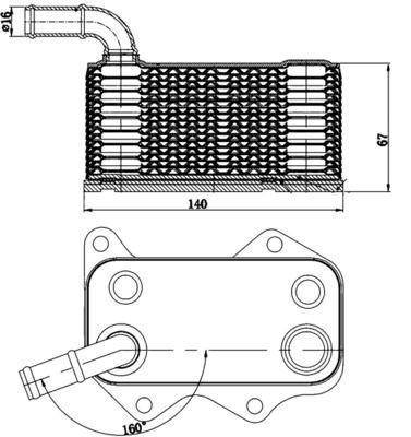 MAHLE Radiateur d'huile CLC 174 000S Volkswagen POLO Radiateur d'huile MAHLE CLC 174 000S