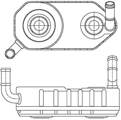 MAHLE Radiador de óleo, caixa de velocidades automática CLC 177 000S Radiador de óleo de caixa automática MAHLE SsangYoung KORANDO CLC 177 000S