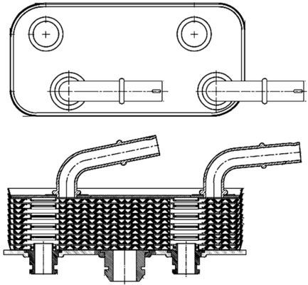 MAHLE Radiador de óleo, caixa de velocidades automática CLC 180 000S Radiador de óleo de caixa automática MAHLE CLC 180 000S baratos