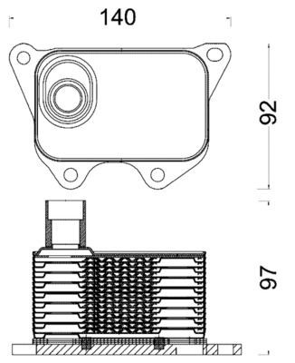 MAHLE Ψυγείο λαδιού, λάδι κινητήρα CLC 185 000S Ψυγείο λαδιού MAHLE Dodge JOURNEY CLC 185 000S