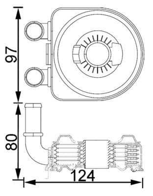 MAHLE Õliradiaator, mootoriõli CLC 193 000S MAHLE CLC 193 000S Õlijahuti Citroën C5 1 odav