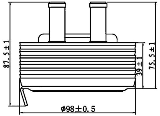 MAHLE Oliekøler, motorolie CLC 197 000S MAHLE CLC 197 000S Nissan Almera Mk2 Olieradiator originale pris