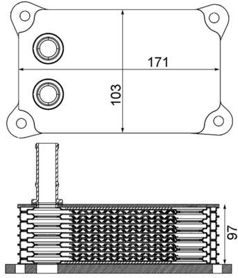 MAHLE Eļļas radiators, Motoreļļa CLC 200 000S Eļļas radiators MAHLE GALAXY CLC 200 000S lēti