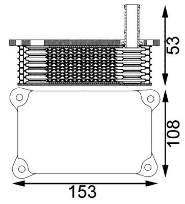 MAHLE Eļļas radiators, Motoreļļa CLC 201 000S Eļļas radiators Ford B4Y CLC 201 000S MAHLE