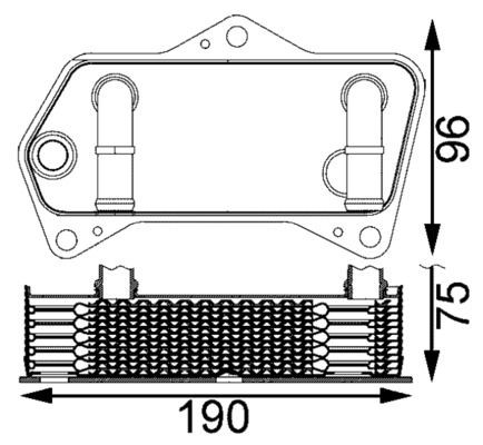 MAHLE Ψυγείο λαδιού, αυτόμ. κιβ. ταχυτ. CLC 202 000S MAHLE CLC202000S Ψυγείο αυτόματου κιβωτίου Renault Twingo 2 τιμες
