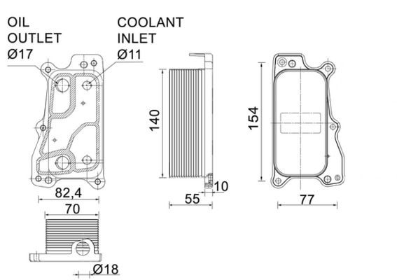 Oljekjøler, motorolje MAHLE CLC 235 000P MAHLE CLC 235 000P: Oljekjøler Mercedes SL 2022