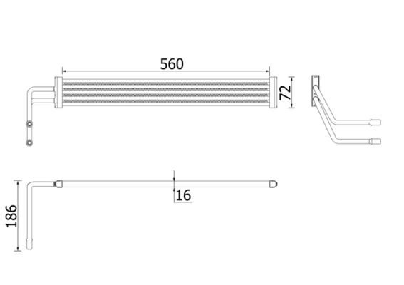 MAHLE Chladič oleja riadenia CLC 93 000P Chladič oleja riadenia MAHLE Renault GRAND SCÉNIC CLC 93 000P