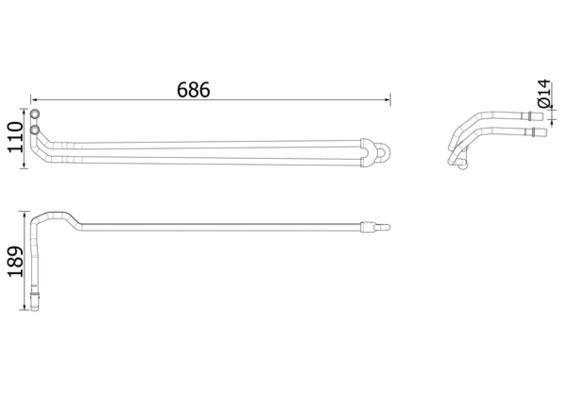 MAHLE Oljekjøler, styring CLC 95 000P Oljekjøler, styring NISSAN MAHLE CLC 95 000P
