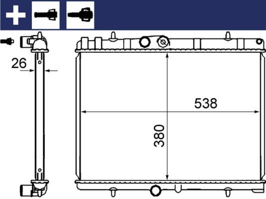 MAHLE Vandpumpe CP 503 000S Vandpumpe MAHLE 124-serie CP 503 000S billig