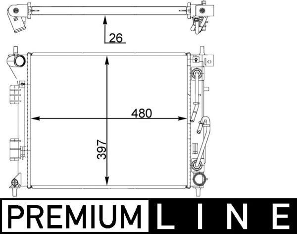 MAHLE Engine radiator CR 1405 000P MAHLE CR 1405 000P Engine radiator