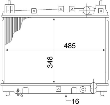 MAHLE Radiators, Motora dzesēšanas sistēma CR 1524 000S CR 1524 000S Ūdens radiatori TOYOTA STARLET MAHLE