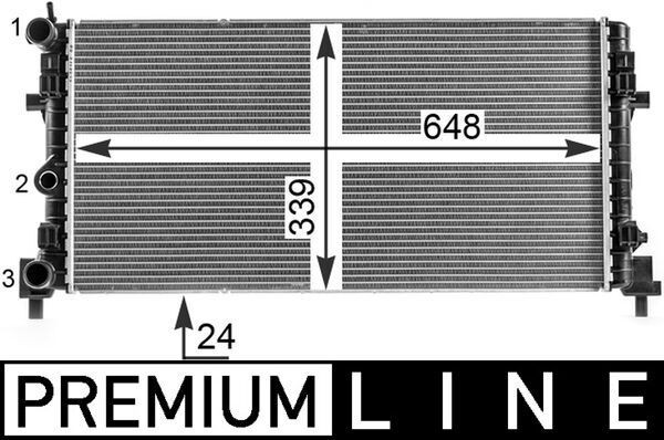 MAHLE Engine radiator CR 2082 000P CR 2082 000P MAHLE radiator for VW SHARAN