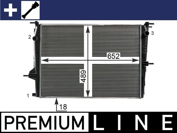 Engine radiator MAHLE CR 23 000P MAHLE CR 23 000P Engine radiator Renault MODUS 2009