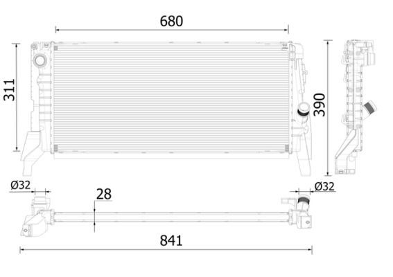 MAHLE Radiaator, mootorijahutus CR 2312 000P MAHLE CR2312000P Jahutusradiaator BMW X2 originaal