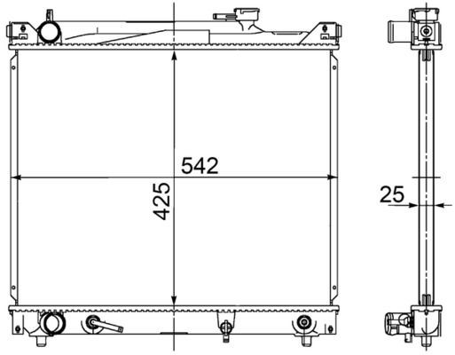 MAHLE Chladič motora CR 754 000S MAHLE CR 754 000S Chladič vody Suzuki Vitara mk1 originálne cena