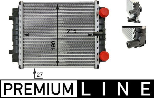 MAHLE Radiateur CR 80 000P CR 80 000P MAHLE Radiateur van de motor Volkswagen 3G5 prijs