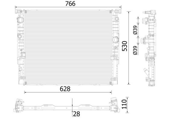 MAHLE Engine radiator CR 939 000P MAHLE CR 939 000P Engine radiator