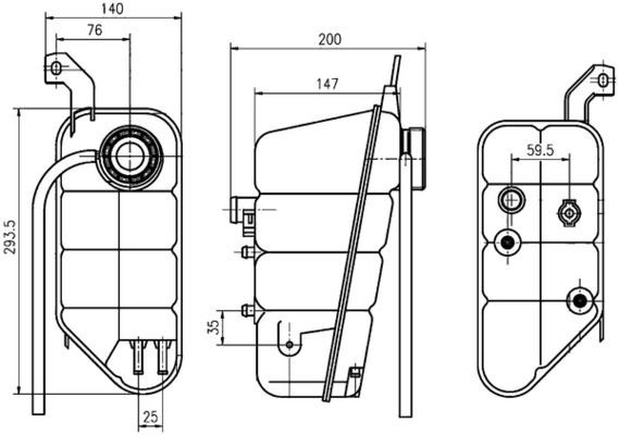 Vase d'expansion, liquide de refroidissement MAHLE CRT 118 000S MAHLE CRT 118 000S Vase de liquide de refroidissement MERCEDES-BENZ Classe G 2025