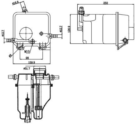 MAHLE Expansietank, koelvloeistof CRT 125 000S CRT 125 000S Expansievat LAND ROVER RANGE ROVER MAHLE