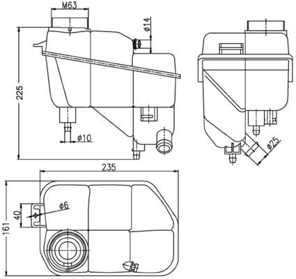 MAHLE Expansionskärl CRT 202 000S MAHLE CRT 202 000S kylvätskebehållare SUBARU FORESTER