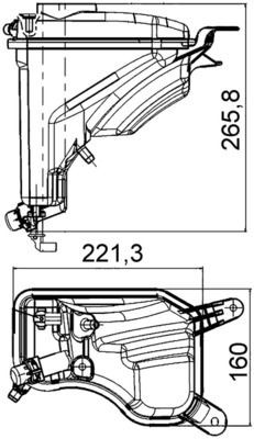 MAHLE Δοχείο διαστολής, ψυκτικό υγρό CRT 207 000S MAHLE CRT 207 000S Δοχείο παραφλού BMW E92 σε χαμηλές τιμές
