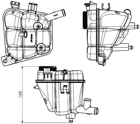 Expansietank, koelvloeistof MAHLE CRT 231 000S MAHLE CRT 231 000S Expansievat Mercedes-Benz GLE 2021