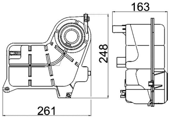 MAHLE Depósito de expansão, líquido de refrigeração CRT 24 000S Depósito de anticongelante MAHLE A1 CRT 24 000S baratos