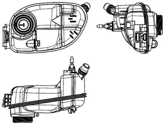 Vase d'expansion, liquide de refroidissement MAHLE CRT 65 000S MAHLE CRT 65 000S Bocal liquide de refroidissement MERCEDES-BENZ GLA 2013