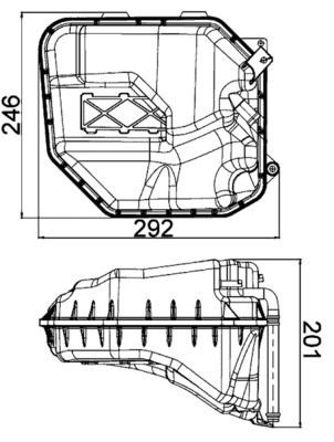 MAHLE Depósito de expansão, líquido de refrigeração CRT 9 000S MAHLE CRT 9 000S Depósito de compensação refrigerante Audi Q7 4L a um preço acessível