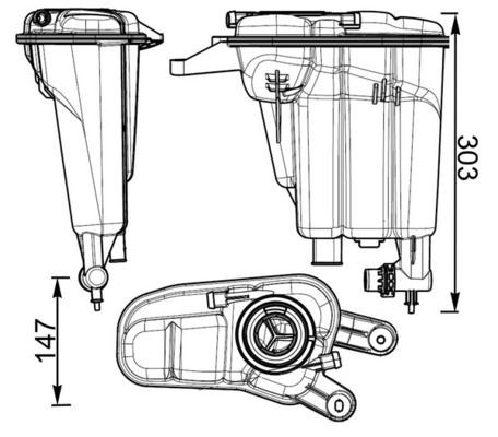 MAHLE Serbatoio compensazione refrigerante CRT 95 000S CRT 95 000S costo Vaschetta acqua radiatore SUBARU FORESTER MAHLE