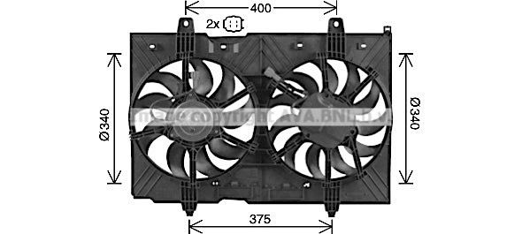 PRASCO Βεντιλατέρ DN7539 DN7539 Βεντιλατέρ PRASCO NISSAN NP300 PICKUP