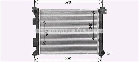 PRASCO Radiator, motorkjøling HY2479 HY2479 Radiator HYUNDAI i20 PRASCO